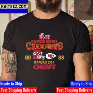 Super Bowl LVII 2023 Champions Are Kansas City Chiefs Champions Vintage T-Shirt