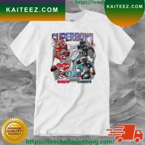 Super Bowl LVII 2023 Kansas City Chiefs vs Philadelphia Eagles Signatures T-shirt