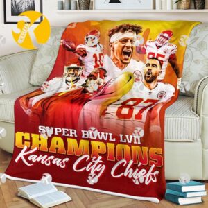 Super Bowl LVII Champions Congrats Kansas City Chiefs Fleece Blanket