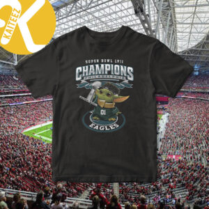 Super Bowl LVII Champions Eagels Baby Yoda Unisex T-Shirt