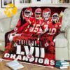 Super Bowl LVII Champions Is Kansas City Chiefs Red Football Fans Blanket