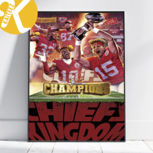 Super Bowl LVII Kansas City Chieft Champions Poster Canvas