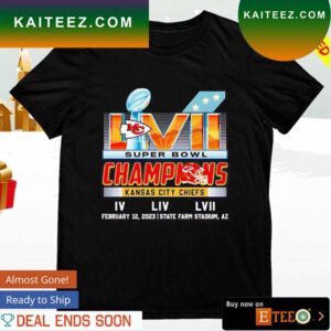 Super Bowl champions Kansas City Chiefs IV LIV LVII T-shirt