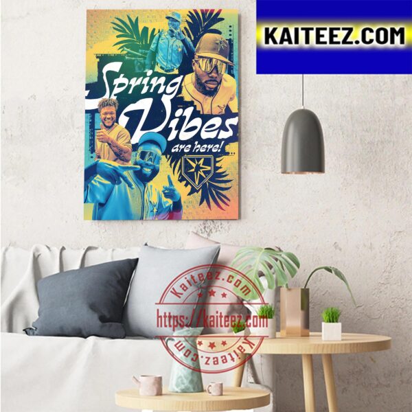 Tampa Bay Rays Happy Baseball Season Spring Vibes And Here Art Decor Poster Canvas