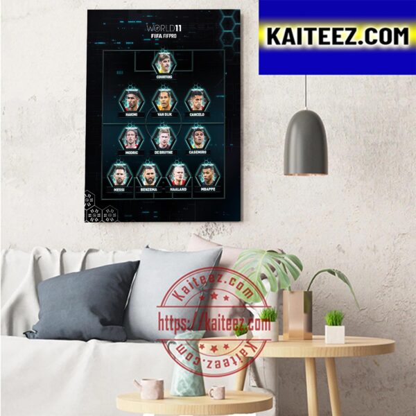 The Best Award 2022 FIFA FIFPRO Mens World 11 Art Decor Poster Canvas