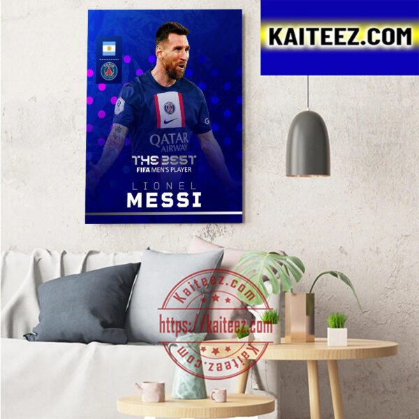 The Best FIFA Mens Award 2022 Is Lionel Messi Art Decor Poster Canvas