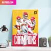 Patrick Mahomes 2X Super Bowl MVP And Kansas City Chiefs Champions Super Bowl LVII Champions Art Decor Poster Canvas