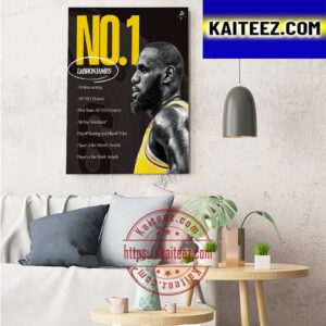 The King Of NBA LeBron James King James Los Angeles Lakers Art Decor Poster Canvas
