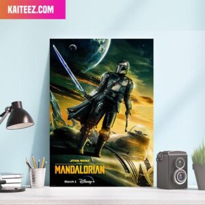 The Mandalorian And Grogu’s Journey Countinues The New Season Of The Mandalorian Decorations Poster-Canvas