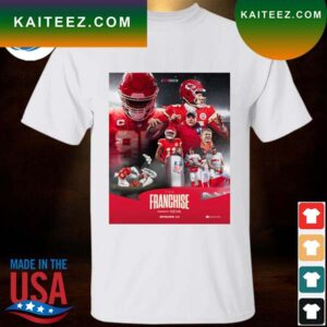 The franchise presented by geha drops later today Kansas city Chiefs football T-shirt