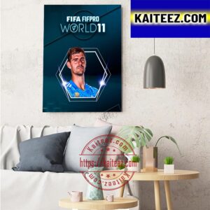 Thibaut Courtois Is In The 2022 FIFA FIFPRO Mens World 11 Art Decor Poster Canvas