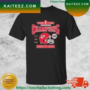 Three Time Super Bowl Champions 1970 2020 2023 Kansas City Chiefs T-shirt