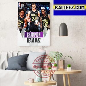 Utah Jazz Are The NBA KIA Skills Champion Art Decor Poster Canvas