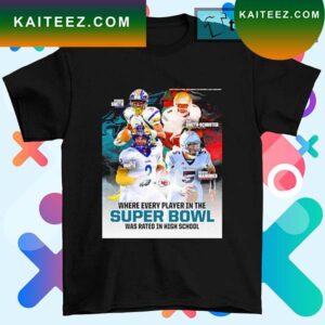 Where every player in the Super Bowl was rated in high school T-shirt