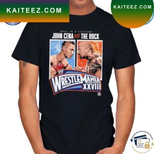WrestleMania 28 John Cena Vs. The Rock Match WHT 2023 T-Shirt