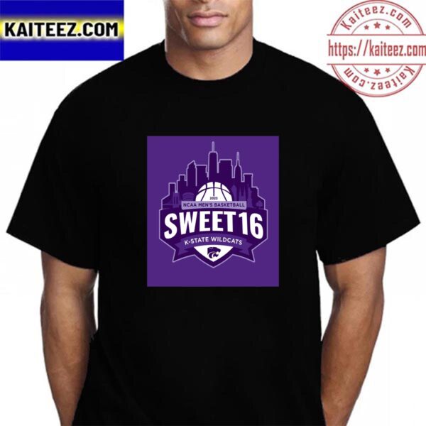 2023 NCAA Mens Basketball Sweet 16 K State Wildcats Vintage T-Shirt