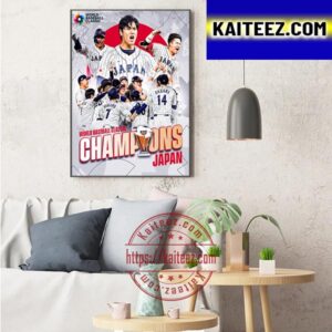 2023 World Baseball Classic Champions Are Team Japan Art Decor Poster Canvas