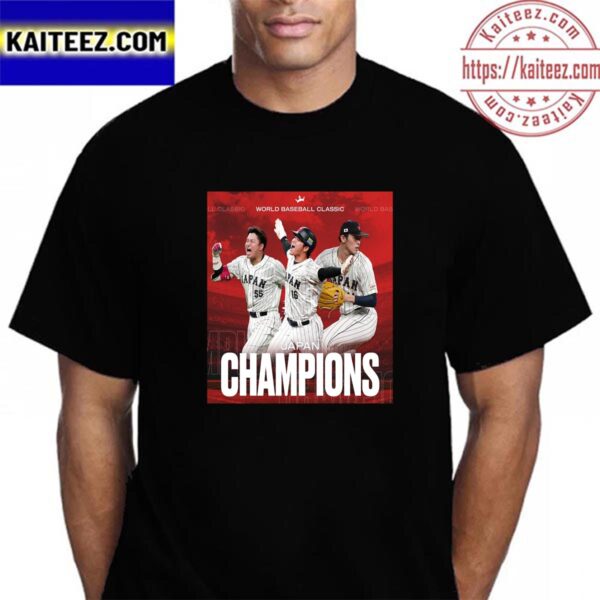 2023 World Baseball Classic Champions Are Team Japan Champions Vintage T-Shirt