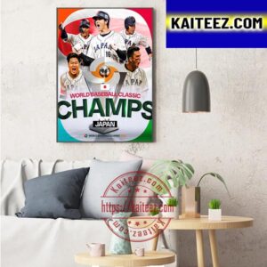 2023 World Baseball Classic Champions Are Team Japan Champs Art Decor Poster Canvas