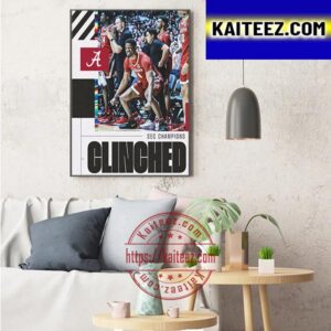 Alabama Crimson Tide Mens Basketball Are 2023 Southeastern Conference Champions Art Decor Poster Canvas