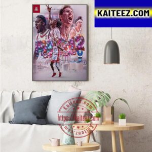 Arizona Wildcats Mens Basketball Are 2023 PAC 12 Conference Mens Basketball Tournament Champions Art Decor Poster Canvas