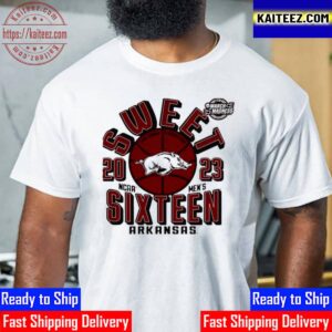 Arkansas Razorbacks 2023 NCAA Mens Basketball Sweet 16 Vintage T-Shirt
