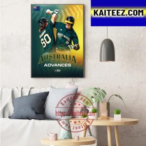 Australia Advances To The Quarter Final Of The 2023 World Baseball Classic Art Decor Poster Canvas