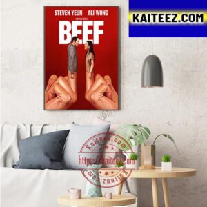 Beef Is A Netflix Series With Starring Steven Yeun And Ali Wong Art Decor Poster Canvas
