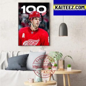 Ben Chiarot 100 Career Assists With Detroit Red Wings Art Decor Poster Canvas