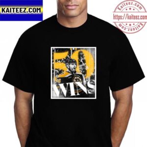 Boston Bruins 50 Wins In NHL Vintage T-Shirt