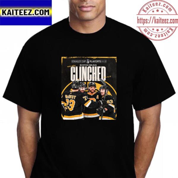 Boston Bruins Clinched 2023 Stanley Cup Playoffs Vintage T-Shirt