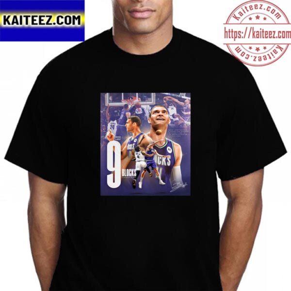 Brook Lopez 9 Blocks Career High With Milwaukee Bucks Vintage T-Shirt