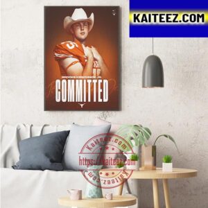 Brooks Kieschnick Jr Committed Texas Baseball Art Decor Poster Canvas