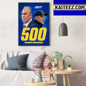 Craig Berube 500 Games Coached In NHL Art Decor Poster Canvas