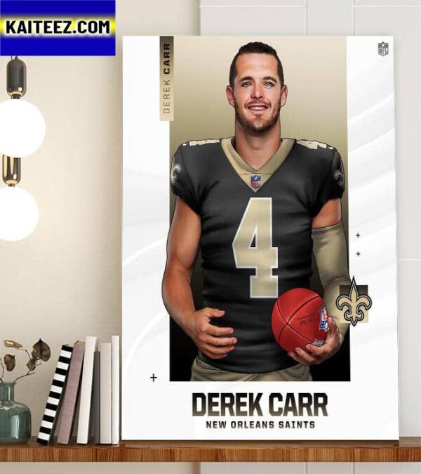 Derek Carr Welcome To New Orleans Saints NFL Art Decor Poster Canvas
