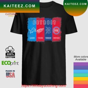 Detroit Lions Winds Tigers and Pistons Four Team Players 2023 T-shirt