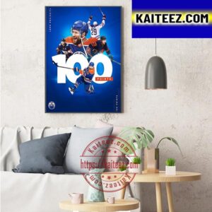 Edmonton Oilers Leon Draisaitl Has Hit 100 Points On The NHL Season Art Decor Poster Canvas