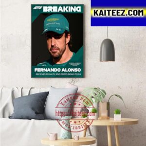 Fernando Alonso Receives Penalty And Drops Down To P4 In Jeddah Saudi Arabian GP F1 Art Decor Poster Canvas