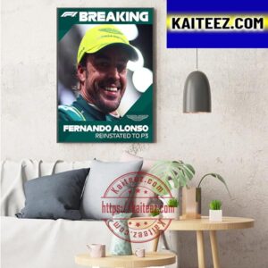 Fernando Alonso Third Place In Jeddah Is Reinstated To P3 Saudi Arabian GP F1 Art Decor Poster Canvas
