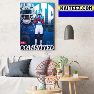 Fred Clark Committed Ole Miss Football Art Decor Poster Canvas