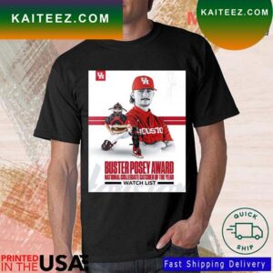 Houston Cougars Buster Posey Award National Collegiate Catcher Of The Year Watch List T-shirt