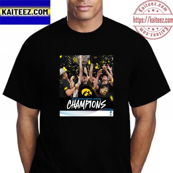 Iowa Hawkeyes Womens Basketball 2023 BIG Ten Womens Basketball Tournament Champions Vintage T-Shirt