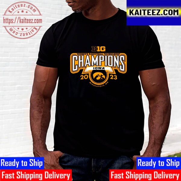 Iowa Hawkeyes Womens Basketball B1G Tournament Champions Vintage T ...