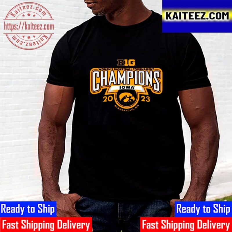 Iowa Hawkeyes Womens Basketball B1G Tournament Champions Vintage T ...