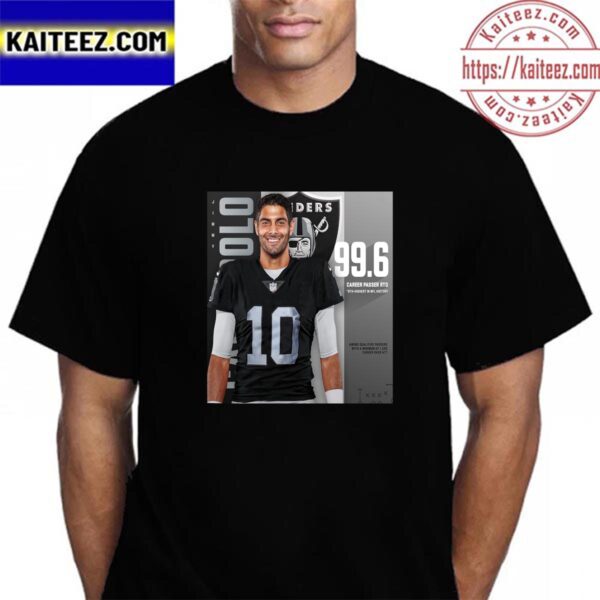 Jimmy Garoppolo Passer RTG 6th Highest In NFL History With Las Vegas Raiders Vintage T-Shirt