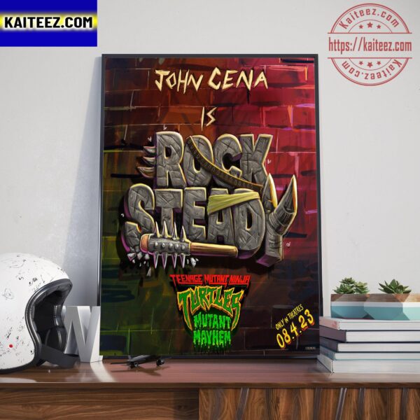 John Cena Is Rocksteady In Teenage Mutant Ninja Turtles Mutant Mayhem Art Decor Poster Canvas