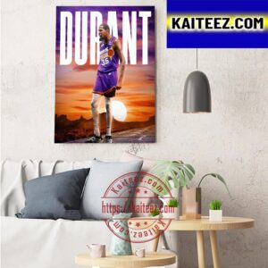 Kevin Durant Debut Phoenix Suns Vs Charlotte Hornets In NBA Art  Decor Poster Canvas