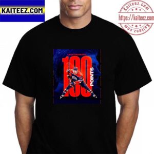 Leon Draisaitl 100 NHL Points With Edmonton Oilers Vintage T-Shirt