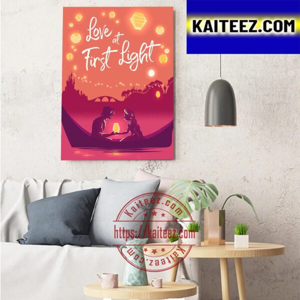 Love At First Light In Tangled Of Disney Art  Decor Poster Canvas