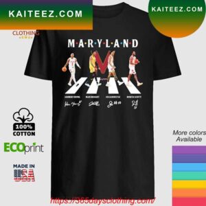 Maryland Terrapins Young Mart Julian Reese and Scoot Abbey Road signatures T-shirt